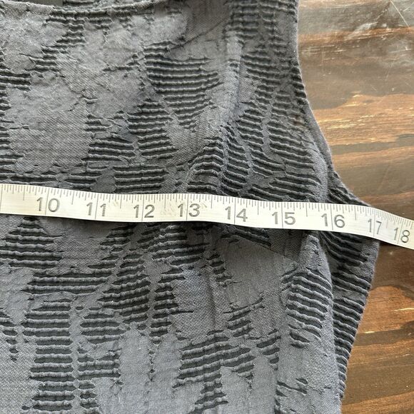 Josie Natori 8 Sleeveless Belted Jacquard Fit-&-Flare Floral Gray  Dress Unlined - Picture 10 of 13